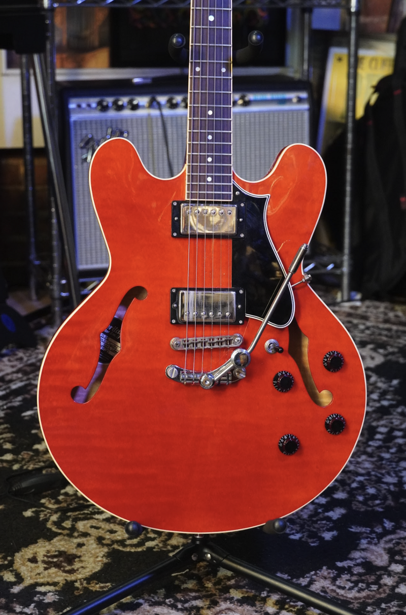 Heritage H-535 in Trans Cherry Red with Upgraded Duesenberg Bridge