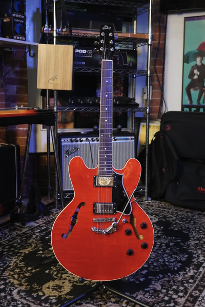 Heritage H-535 in Trans Cherry Red with Upgraded Duesenberg Bridge