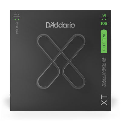 D'Addario XTB45105 XT Bass Nickel Plated Steel, Light Top/Medium Bottom, Long Sc...