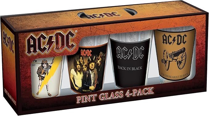 AC/DC Classic Covers Drinking Glass Set (4-Pack)