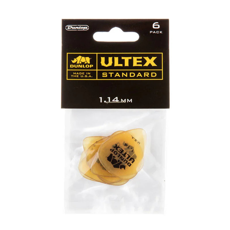 Dunlop 421P114 Ultex Standard Guitar Picks 1.14mm 6-pack