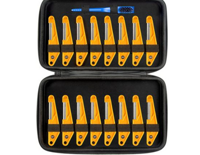 Diamond Coated Nut File Complete Shop Set - 16 pc. w/ NEW Storage Case & Cleaning Brush