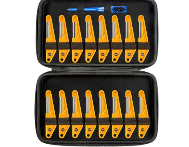 Diamond Coated Nut File Complete Shop Set - 16 pc. w/ NEW Storage Case & Cleaning Brush