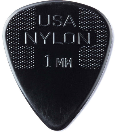 Dunlop Nylon Standard Picks Black 1.0mm (12)