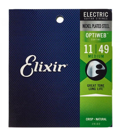 Elixir Optiweb Medium Gauge Electric Guitar Strings 11-49