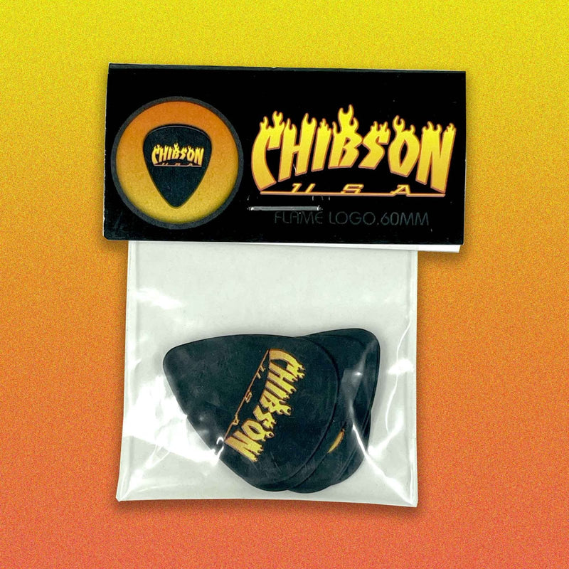 Chibson Flame Logo Picks .60mm (6-pack)