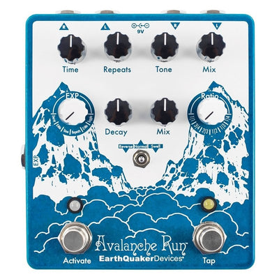 EarthQuaker Devices Avalanche Run V2 Delay and Reverb Guitar Effects Pedal