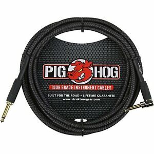 Pig Hog 10ft 1/4inch - 1/4inch Right Angle 8mm Inst