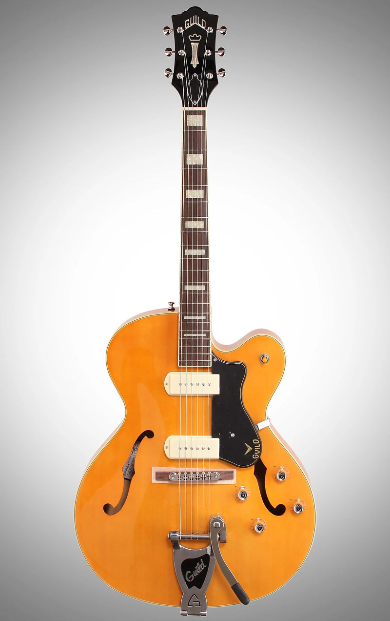 Guild X-175B Manhattan Electric Guitar, Blonde with Bigsby