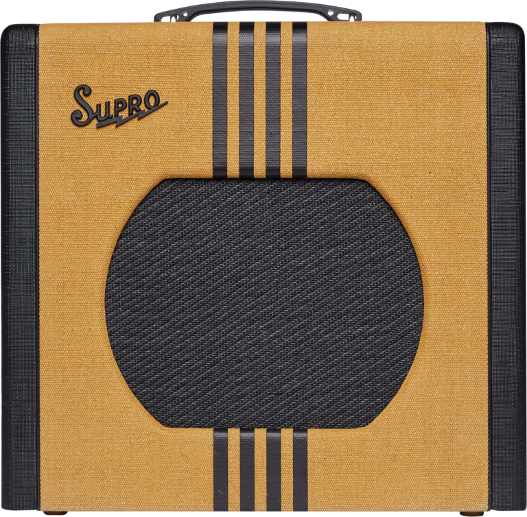 supro delta king 12 tweed with black stripes