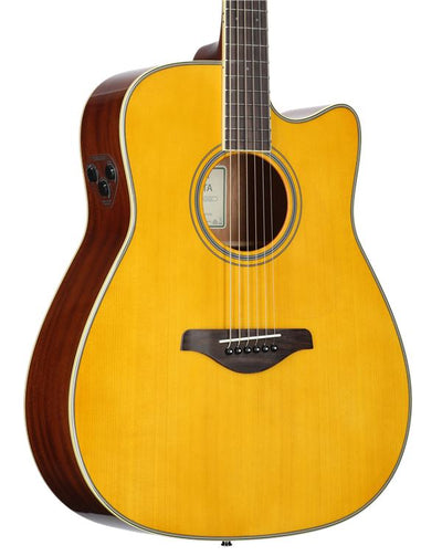 Yamaha FGC-TA Cutaway TransAcoustic Guitar Vintage Tint