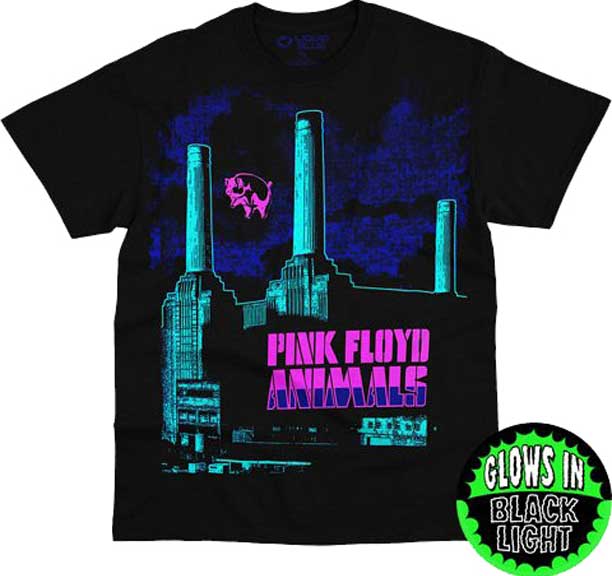 Pink Floyd Animals Blacklight Mens T-Shirt