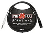 Pig Hog XLR M To 1/4inch TRS Cable, 6 Ft