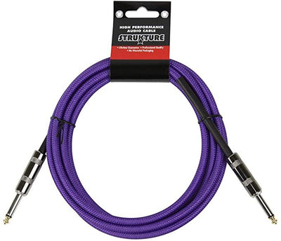 strukture sc10pp 10' instrument cable, 6mm woven, purple