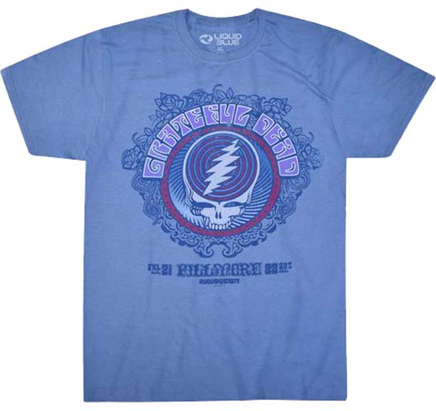 Grateful Dead Fillmore Blue Mens T-Shirt