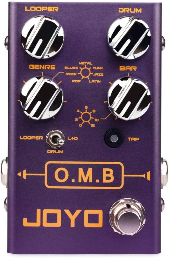 joyo audio revolution series r-06 omb looper and drum machine guitar effects pedal