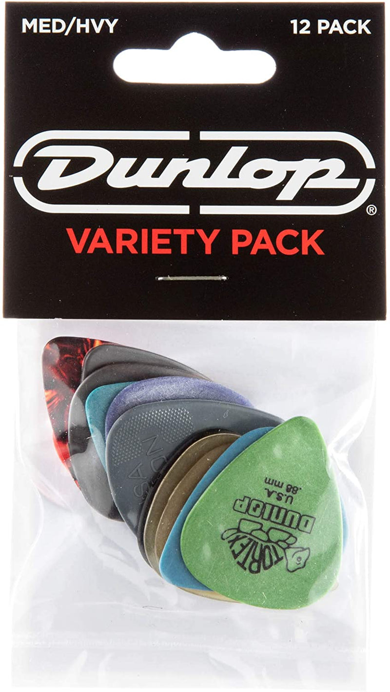 Dunlop Picks Variety Pack Medium/Heavy Players 12 Pack
