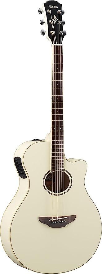 Yamaha APX600 VW Thin Body Acoustic-Electric Guitar Vintage White
