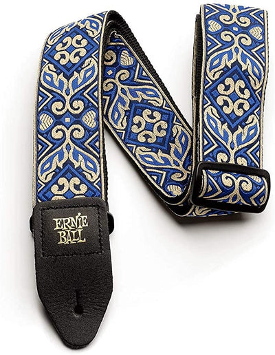 ernie ball jacquard guitar strap, tribal blue