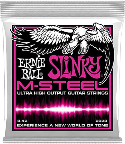 Ernie Ball Super Slinky M-Steel Electric Guitar Strings, 9-42 Gauge