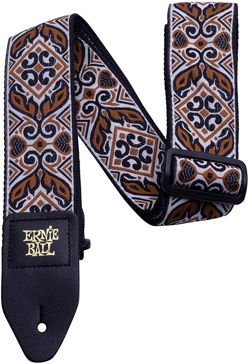ernie ball tribal brown jacquard guitar strap