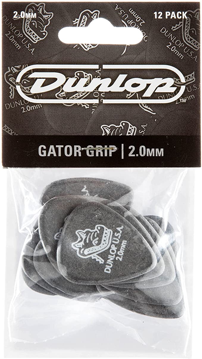 Dunlop Gator Grip Pick Pack Pack Of 12 2.0mm