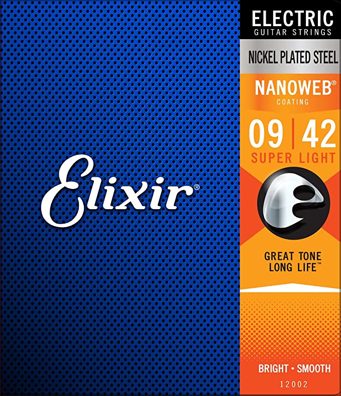 Elixir Nanoweb Coated Elec w/ Anti-Rust Super Lite