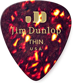 Dunlop Celluloid Classic Shell Picks Thin (12)