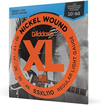 d'addario esxl110 nickel wound double ball end electric guitar strings