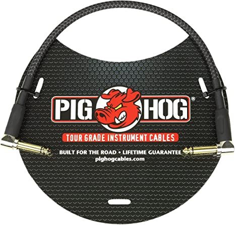 pig hog patch cable black woven 1/4&