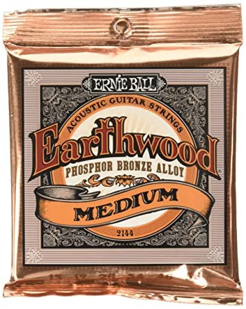 ernie ball earthwood phosphor bronze medium acoustic guitar strings 13-56