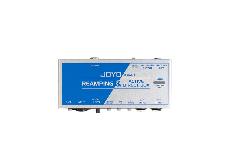 joyo passive reamping and phantom powered active direct box, re-amping direct box with 6.35mm and xlr input 2 in 1 for guitarist bass performance or recording (jdi-48)