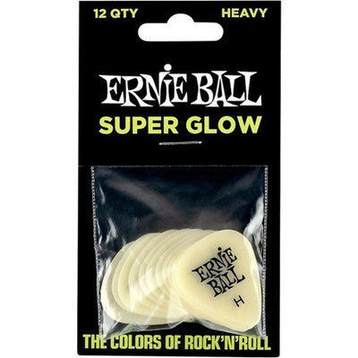 ernie ball super glow picks heavy - pack of 12