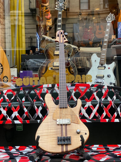 l.h. mccurdy flame maple bass