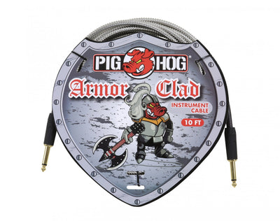 pig hog 10' guitar cable armor clad phac-10