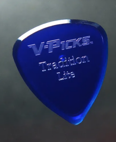 tradition lite - sapphire blue v-pick guitar pick