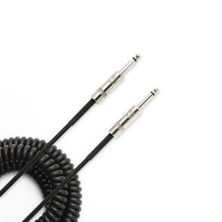 30ft cs coiled instrument cable bk d'addario