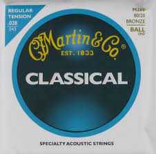 Martin Bronze Classical Guitar Strings Ball End