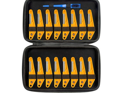diamond coated nut file complete shop set - 16 pc. w/ new storage case & cleaning brush