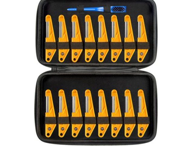 diamond coated nut file complete shop set - 16 pc. w/ new storage case & cleaning brush