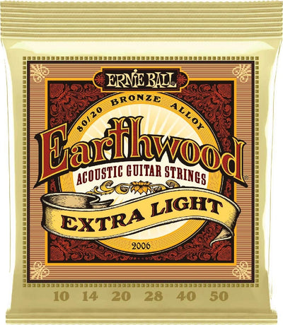 ernie ball earthwood extra light acoustic guitar strings 10-50