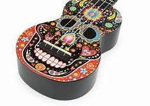 mahalo art series skull ukulele