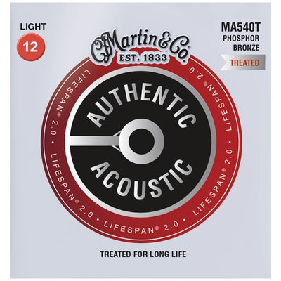martin authentic acoustic  80/20 light guitar strings