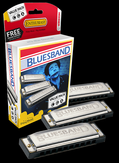 bluesband harmonica 3-pack