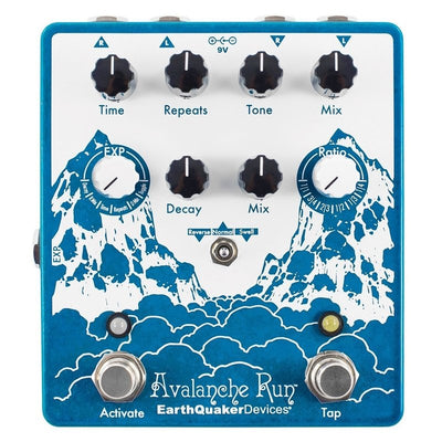 earthquaker devices avalanche run v2 delay and reverb guitar effects pedal