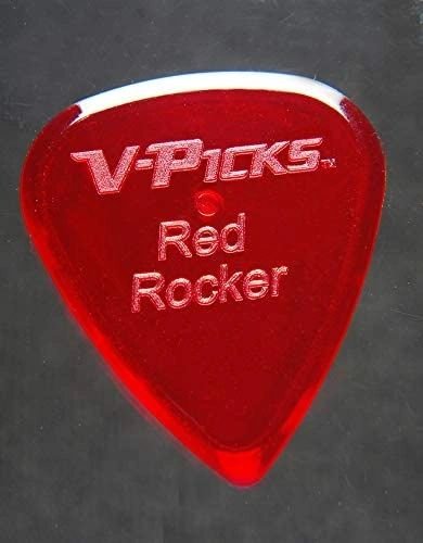 v-pick red rocker guitar pick