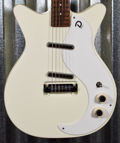 danelectro '59m nos+ aged white vintage style electric guitar #8591