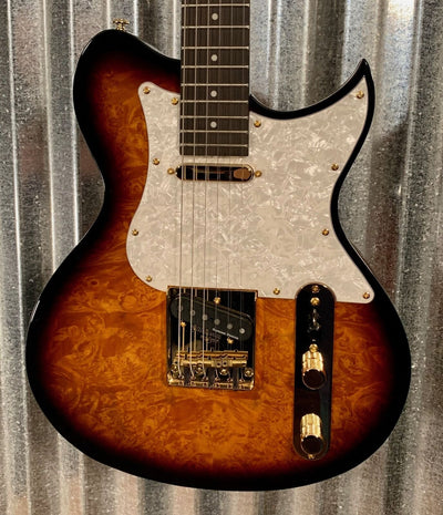 washburn idol t16 burled vintage sunburst duncan guitar & bag wit16vsk #0182