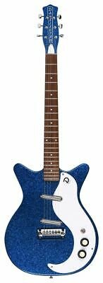 danelectro '59m nos+ metalflake electric guitar blue