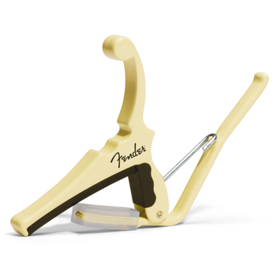 kyser x fender quick change electric guitar capo olympic white